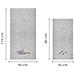 Set Asciugamano Copiola Salvietta Bagno Spugna 100% Cotone Farfalle Profumate Copiola Grigio - Foto miniatura 5