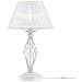 Lampada Da Scrivania Ufficio Shabby Chic Grace Metallo Bianco Diffusore Bianco - Foto miniatura 2