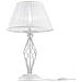 Lampada Da Scrivania Ufficio Shabby Chic Grace Metallo Bianco Diffusore Bianco - Foto miniatura 4