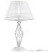 Lampada Da Scrivania Ufficio Shabby Chic Grace Metallo Bianco Diffusore Bianco - Foto miniatura 1