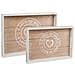 Wooden Serving Tray Set I Love My Home 2pcs. - Foto miniatura 1