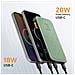 Powerbank 10 000mah Usb-a/2 Usb-c Fuel Serie 5 Pd 20w Con Display Digitale, Verde - Foto miniatura 5