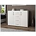 Cassettiera K45, 4 cassetti e 2 ante, 110x35x80 cm, Colore Bianco - Foto miniatura 6