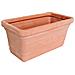 Vaso Rettangolare 80x39xh34 Cm In Resina Prestige Npa - Brown - Foto miniatura 1