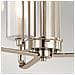 Lampadario Contemporaneo Kimrose Acciaio Nichel Lucido Vetro 3 Luci E14 - Foto miniatura 4