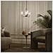 Lampadario Contemporaneo Kimrose Acciaio Nichel Lucido Vetro 3 Luci E14 - Foto miniatura 5