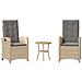 Set Da Bistrò 3 Pz Con Cuscini Beige Misto In Polyrattan - Foto miniatura 1