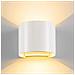 Applique Led Cob Lampada Parete 20w Ovale Bianco Luce Calda Interno Esterno 19 - Foto miniatura 1