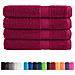 Asciugamani Premium SOLUND 4 pz Bordeaux 100x200 cm 600gsm - Foto miniatura 2