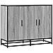 Credenza Grigio Sonoma 94x35x76 Cm In Legno Multistrato - Foto miniatura 2