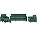 Set Di Divani 4 Pz Verde Scuro In Velluto - Foto miniatura 2