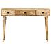 Tavolo Consolle 115x35x76 Cm In Legno Massello Di Mango - Foto miniatura 3