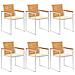 Sedie Da Giardino Con Cuscini 6 Pz In Legno Massello Di Teak - Foto miniatura 2