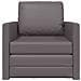 Divano Letto da Pavimento 2-in-1 Grigio 74x77x81 cm Pelle Sintetica - Foto miniatura 5