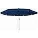 ombrellone da giardino  ø395x245 cm Blu Azzurro - Foto miniatura 3