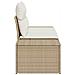 Divano da Giardino a 2 posti con Spazio di Archiviazione e Cuscini Beige Polyrattan - Foto miniatura 4