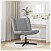 Sedia Girevole Grigio chiaro Tessuto Media Girevole - Foto miniatura 3