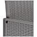 Set da Pranzo da Giardino 5 Pezzi Grigio Chiaro Poly Rattan - Foto miniatura 8