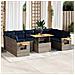 Divano Giardino 10 pz con Cuscini Grigio in Polyrattan Acacia - Foto miniatura 2