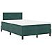 Letto Box Spring con Materasso Verde Scuro Piccolo Doppio Velluto - Foto miniatura 3