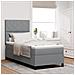 Letto con Molle con Materasso & Luce LED Grigio Chiaro 100x200 cm Tessuto - Foto miniatura 2