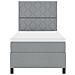 Letto con Molle con Materasso & Luce LED Grigio Chiaro 100x200 cm Tessuto - Foto miniatura 8