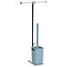 Colonnina Portarotolo E Scopino Wc Acciaio Inox E Resine Termoplastiche Serie Rainbow Ra32 Celeste - Foto miniatura 2