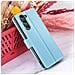 Custodia A Portafoglio Per Galaxy S23 Con Funzione Di Supporto E Linguetta Magnetica, Azzurro - Foto miniatura 2