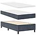 Letto a molle con materasso Grigio scuro 100 x 200 cm Velluto - Foto miniatura 6