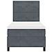 Letto a molle con materasso Grigio scuro 100 x 200 cm Velluto - Foto miniatura 7