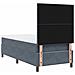 Letto a molle con materasso Grigio scuro 100 x 200 cm Velluto - Foto miniatura 9
