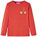 Maglietta da Bambina Maniche Lunghe Rosso Bruciato 104 - Foto miniatura 1