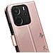 Custodia A Portafoglio Per Redmi Note 14 4g Design Premium Fiori Farfalla, Rosa Champagne - Foto miniatura 2