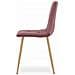 Sedia PYRA in velluto rosa / gambe color legno x 1 per soggiorno - Foto miniatura 3