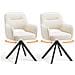 Sedie Girevoli, Set Da 2 Pezzi, Sedie Girevoli Premium Con Braccioli Semicompleti E Struttura Metallica Stabile, Colore Beige - Foto miniatura 1