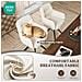 Sedie Girevoli, Set Da 2 Pezzi, Sedie Girevoli Premium Con Braccioli Semicompleti E Struttura Metallica Stabile, Colore Beige - Foto miniatura 3