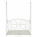 Panchina a Dondolo Acciaio 105,5 x 61 x 56 cm Bianco Antico - Foto miniatura 3