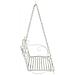 Panchina a Dondolo Acciaio 105,5 x 61 x 56 cm Bianco Antico - Foto miniatura 4