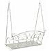 Panchina a Dondolo Acciaio 105,5 x 61 x 56 cm Bianco Antico - Foto miniatura 5
