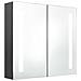 Armadietto Bagno con Specchio e LED Grigio 62x14x60 cm - Foto miniatura 1