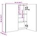 Armadietto Bagno con Specchio e LED Grigio 62x14x60 cm - Foto miniatura 8
