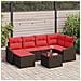 Set di divani 7 pz Marrone polyrattan - Foto miniatura 6