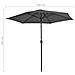 Ombrellone Da Esterni Con Palo In Metallo 300 Cm Antracite - Foto miniatura 7