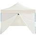 Tenda Pieghevole Pop-up Con 8 Pareti Laterali 3x9 M Crema - Foto miniatura 3