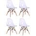 Juliette - Sedia Stile Nordico Trasparente Con Gambe In Legno Set Da 4 - Foto miniatura 1
