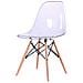 Juliette - Sedia Stile Nordico Trasparente Con Gambe In Legno Set Da 4 - Foto miniatura 2