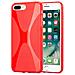 Custodia Compatibile Con Apple Iphone 8 Plus / Iphone 7 Plus / Iphone 7s Plus In Rosso Cremisi - Coperchio Protettivo In Silicone Tpu Flessibile - Foto miniatura 5