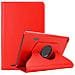 Custodia Tablet Per Huawei Mediapad T3 7 (7.0"" Pollici) In Rosso Papavero - Copertura Protettiva In Stile Libro Senza Auto Wake Up Con Funzione Stand E Cerniera Elastico - Foto miniatura 1