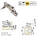 1015407 Kit Cerniera Collo Alto Con Scodellino Ø35mm 165chiusura Soft E Basetta Euro Con Regolazione Eccentrica, Set Di 2 - Foto miniatura 3