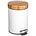Pattumiera Natureo In Metallo E Bambù - 3 L - H 24,5 Cm - Bianco - Foto miniatura 10